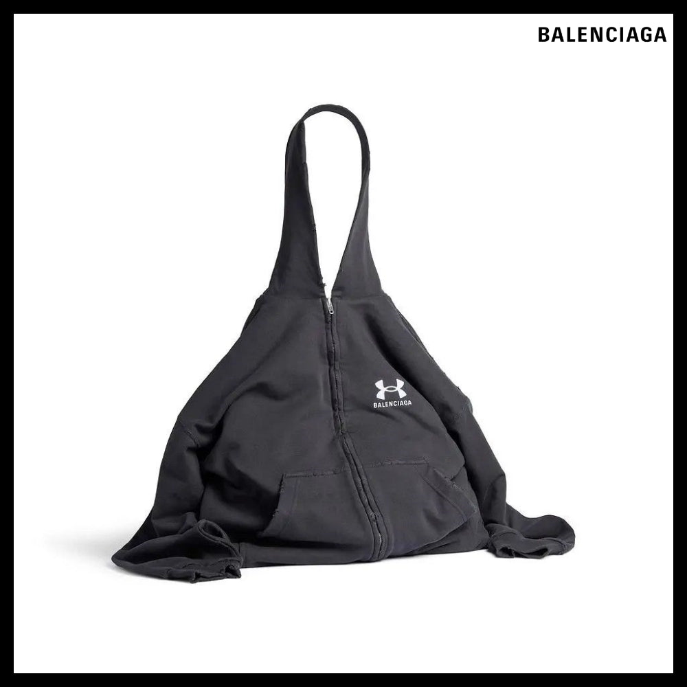 【BALENCIAGA】Under Armour Hoodie Bag in Black