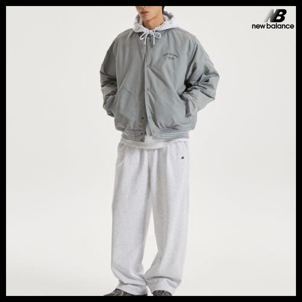 【New Balance】UNI New Grey Varsity Padding Jacket