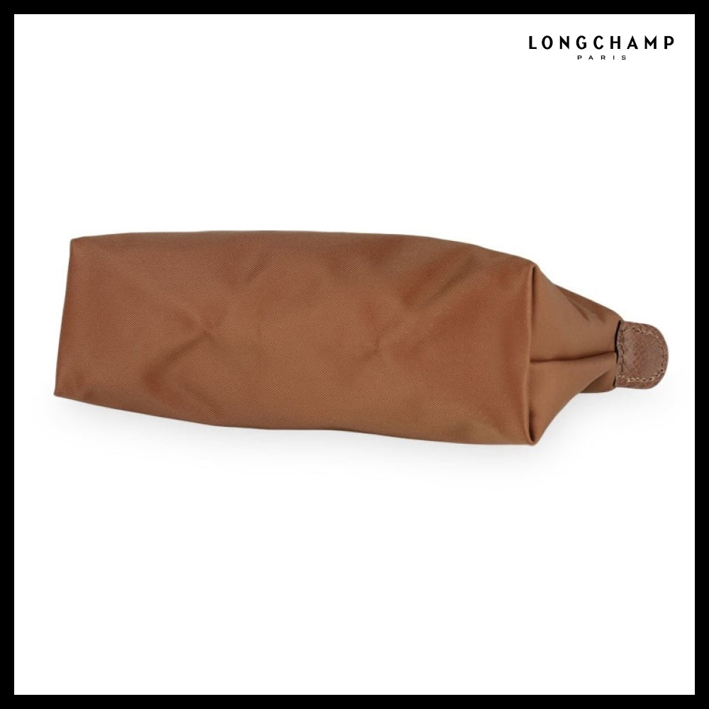 【Longchamp】Le Pliage Original Handle Pouch Brown