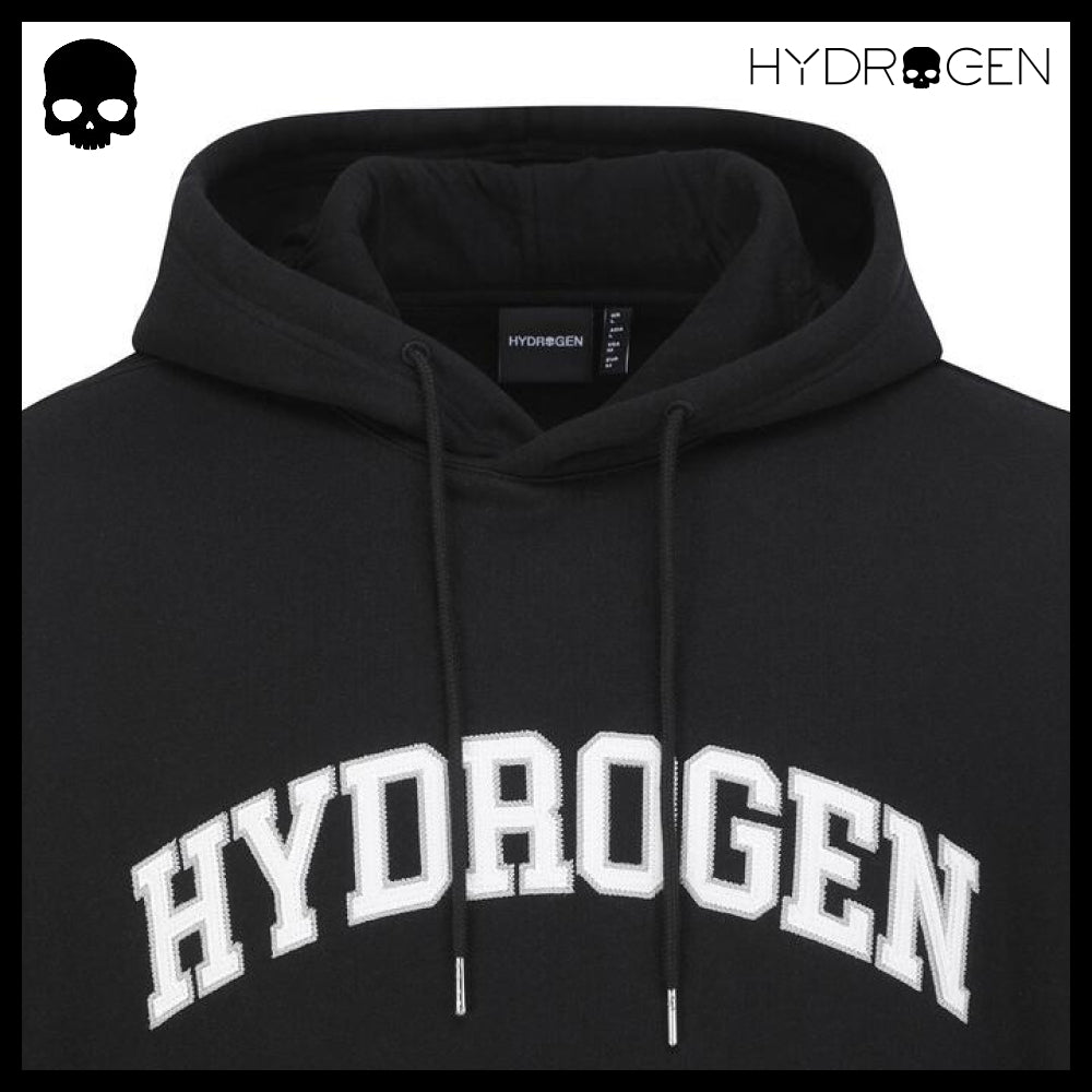 【HYDROGEN】UNI DAILY FLEECE HOODIE BLACK