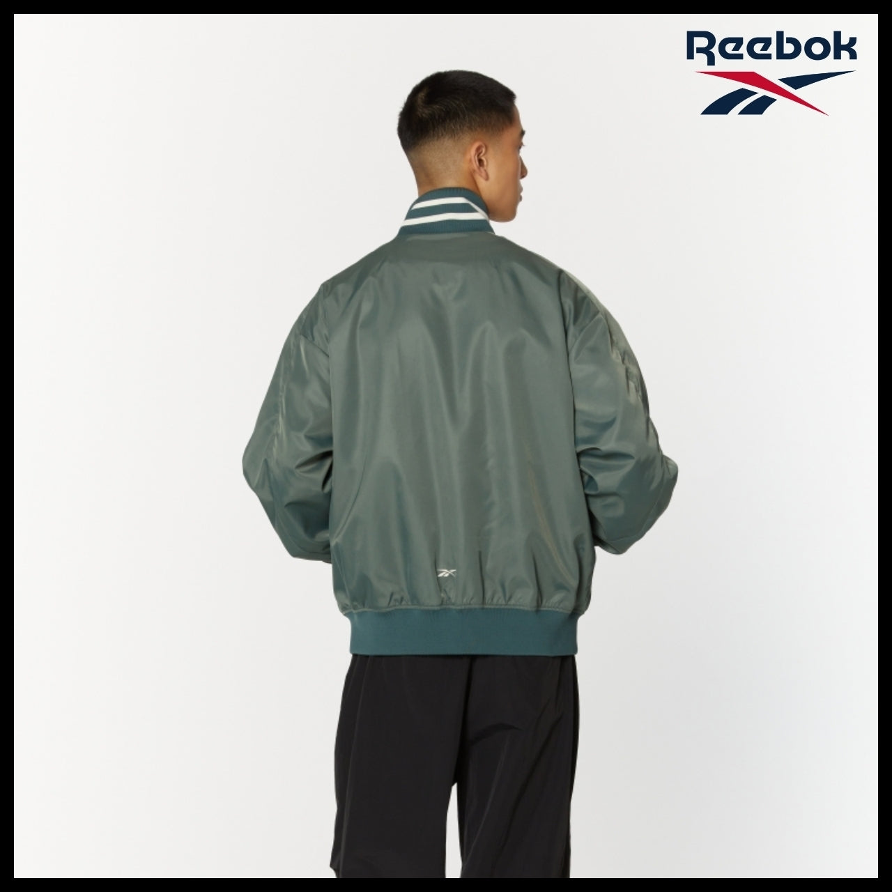 【Reebok】Vector Stadium Varsity Jacket Green