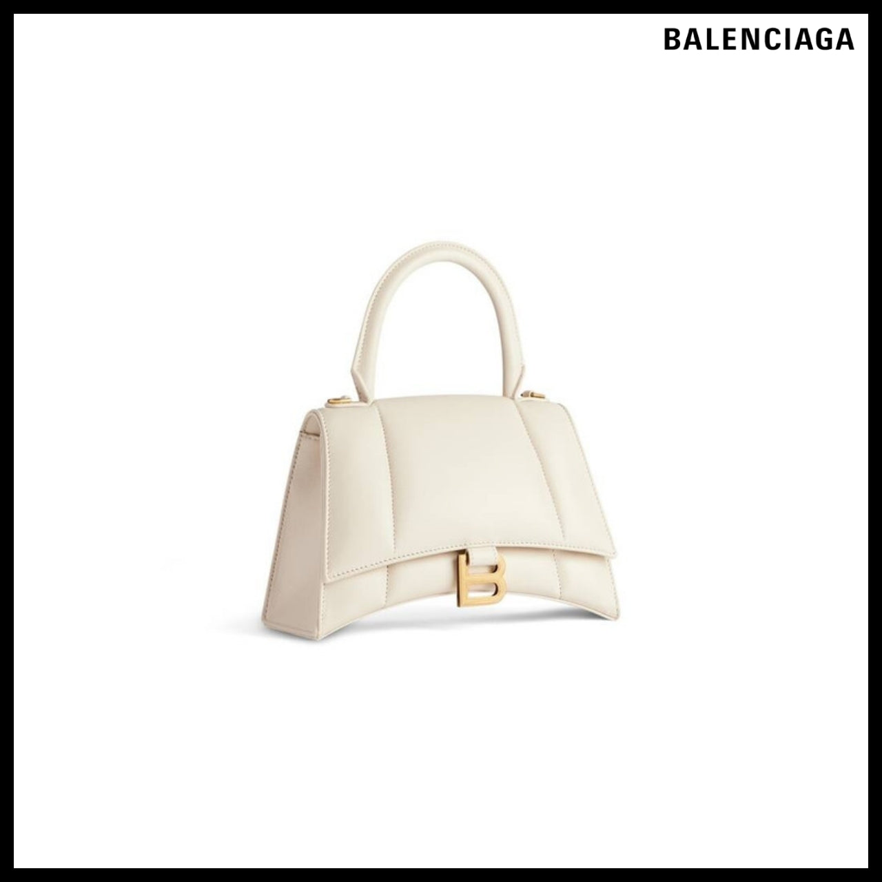 【BALENCIAGA】Hourglass Small Handbag in Light Beige