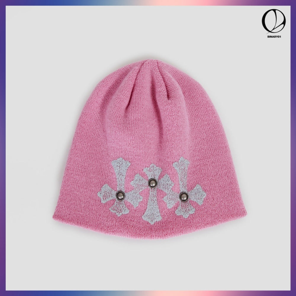 【BINARY01】SKUUNI PRINTED BEANIE 4COLORS