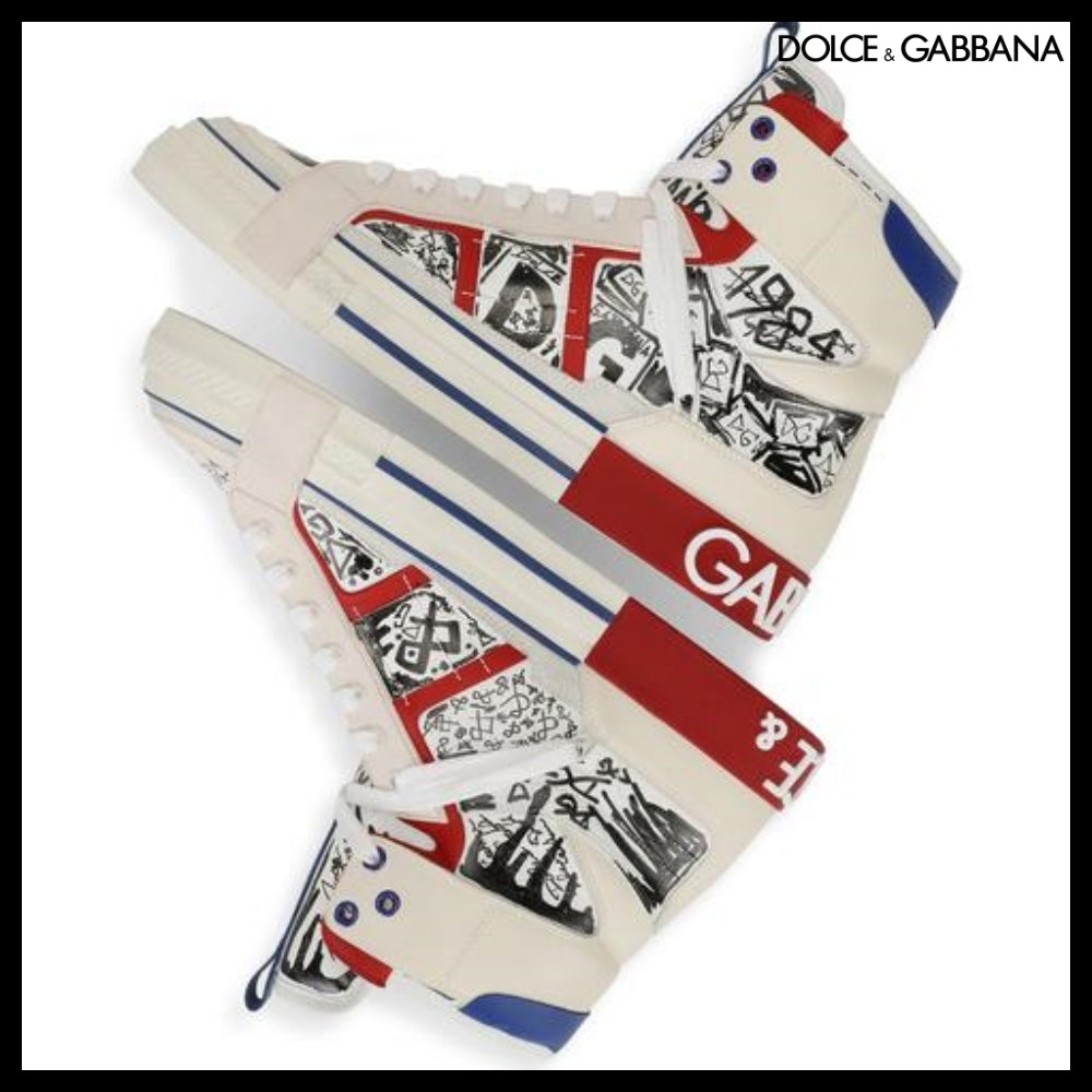 【Dolce & Gabbana】CALFSKIN CUSTOM 2.ZERO HIGH-TOP SNEAKERS