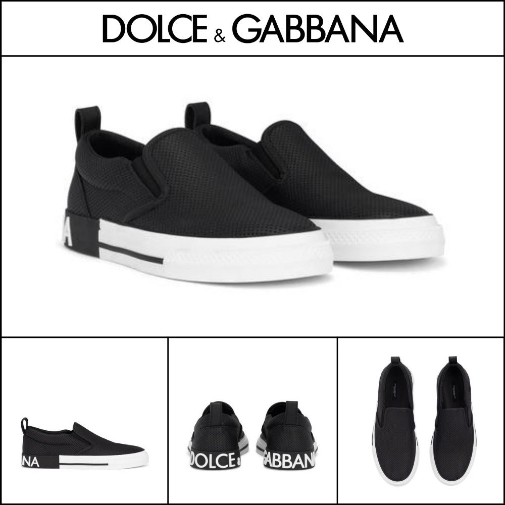 【Dolce & Gabbana】PERFORATED CALFSKIN CUSTOM 2.ZERO SLIP-ON