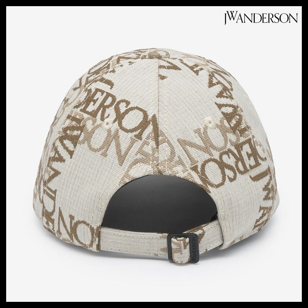 【J W ANDERSON】LOGO GRID JACQUARD BALL CAP NATURAL PECAN