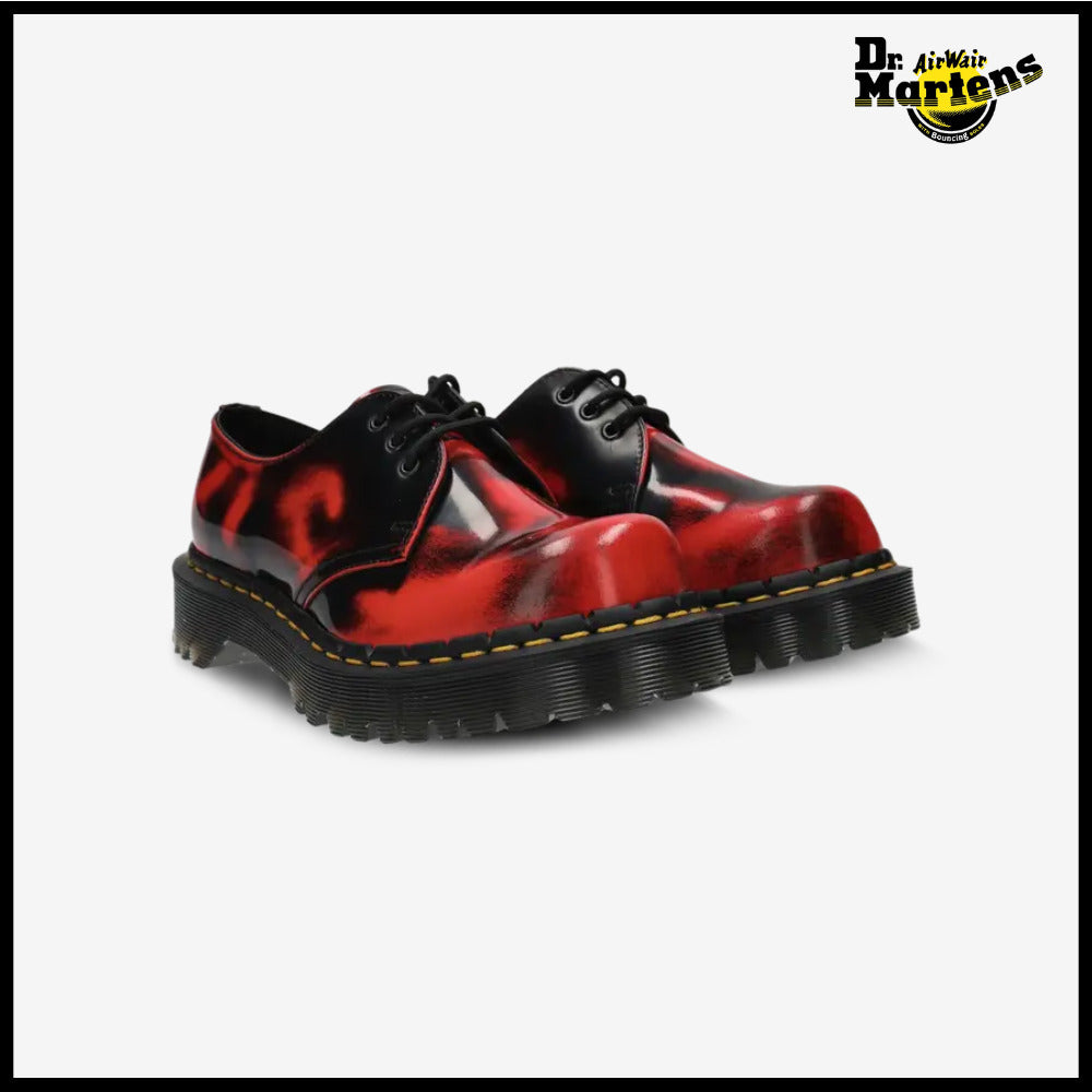 【DR. MARTENS】1461 Black/DMS Red Rub Off Lux Bex Black