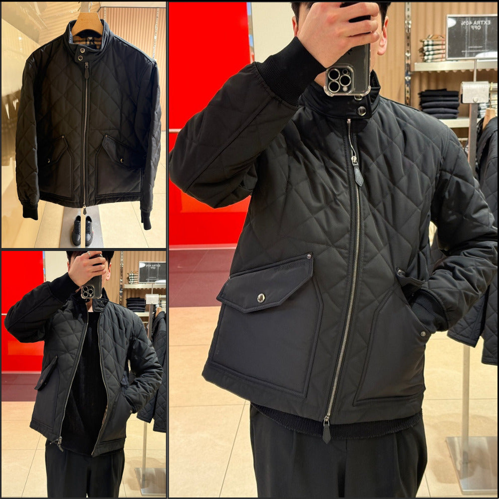 【Burberry】RADLEY Diamond Quilted Jacket Black