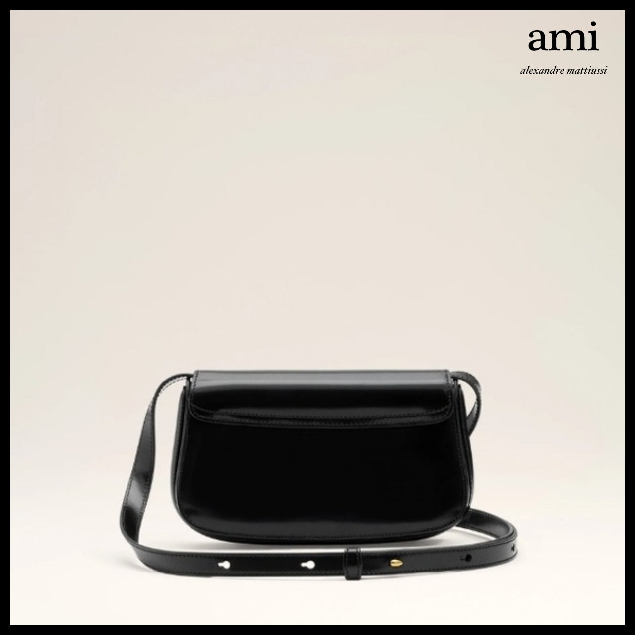 【ami】Black Minimal Clutch