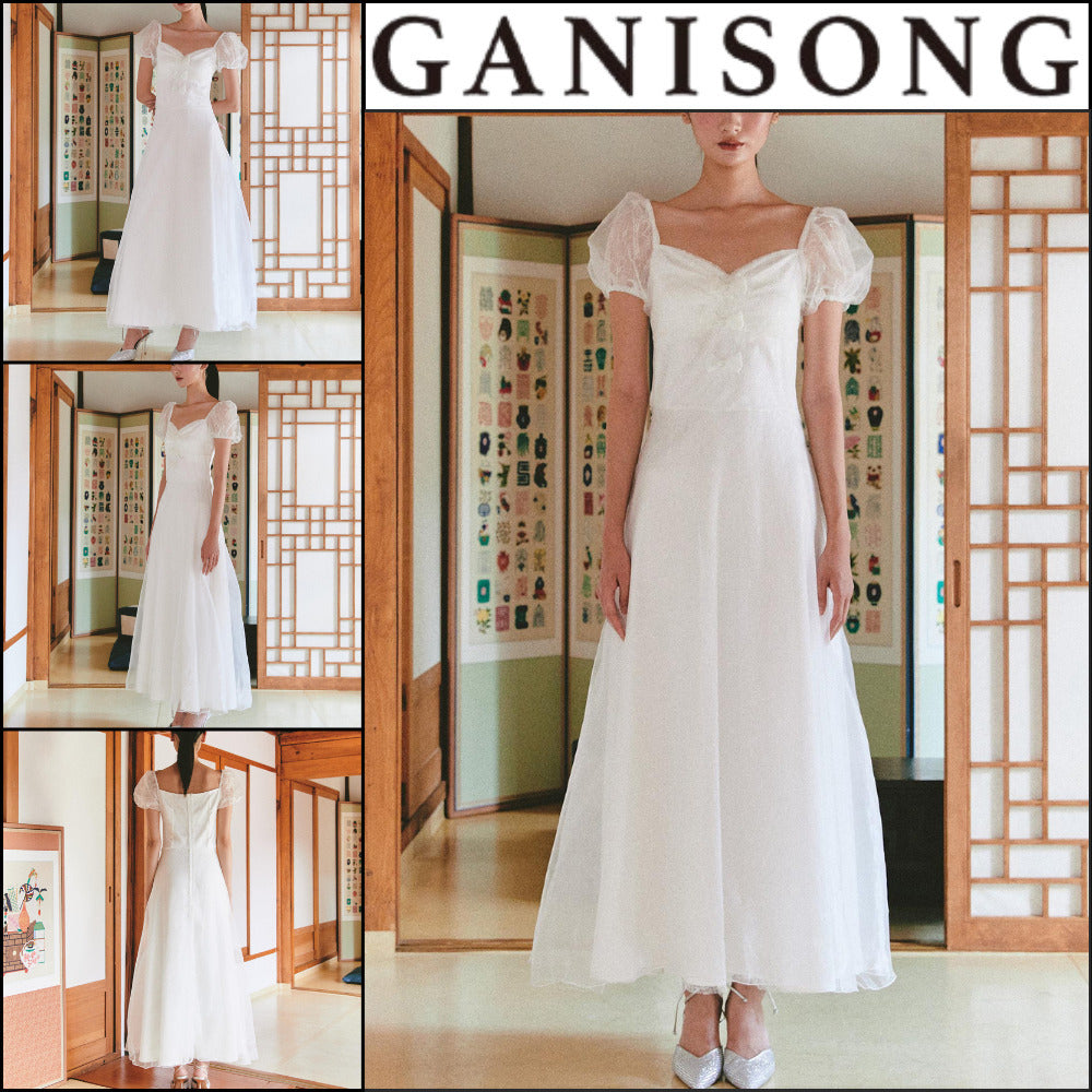 【GANISONG】Bridal Celia Dress White