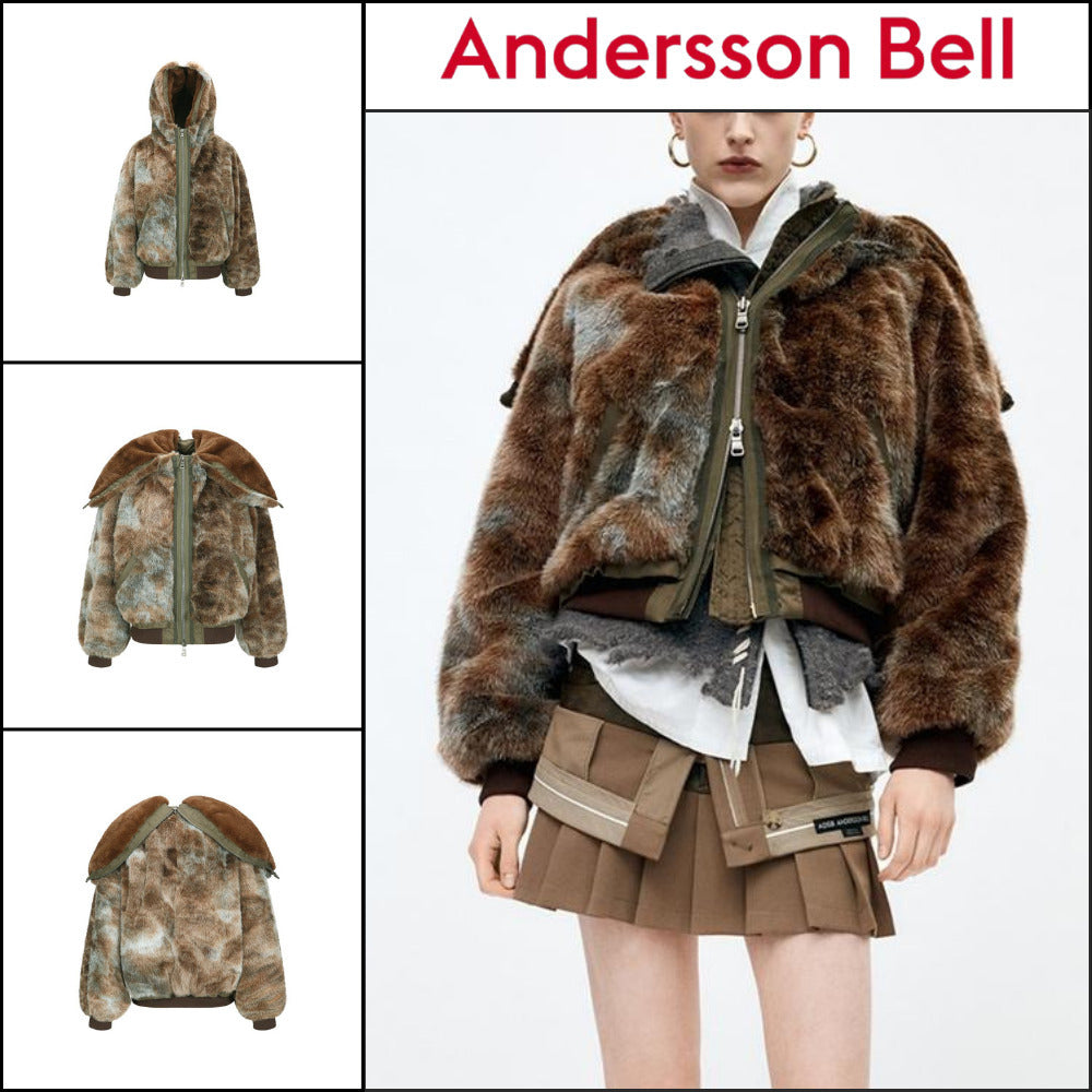 【ANDERSSON BELL】Vanessa Fur N2B Jacket Brown