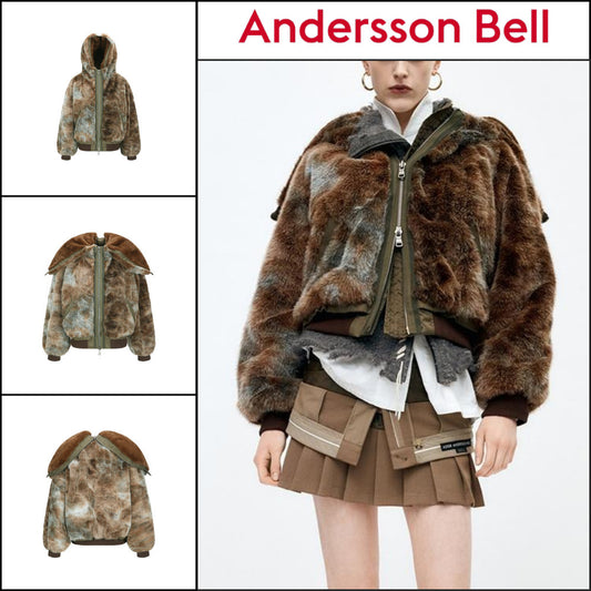 【ANDERSSON BELL】Vanessa Fur N2B Jacket Brown