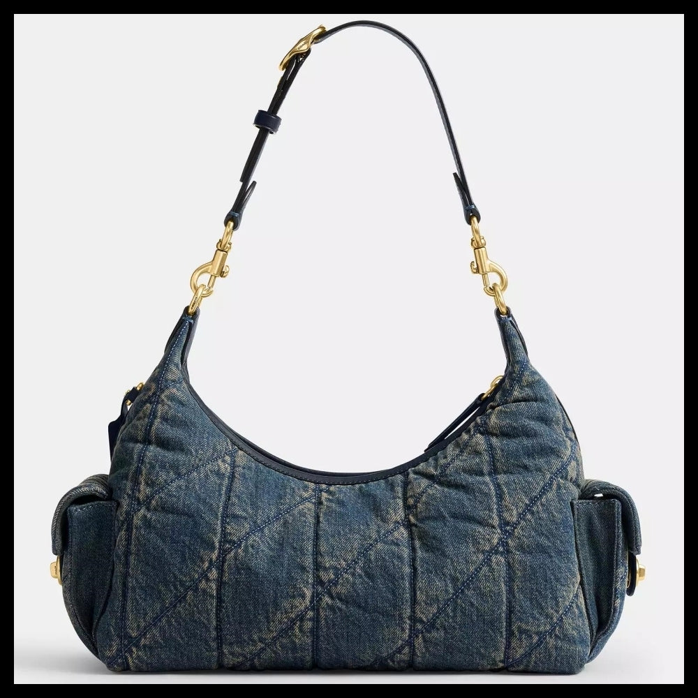 【Coach】Pocket Juliet Bag 30 In Regenerative Cotton Denim