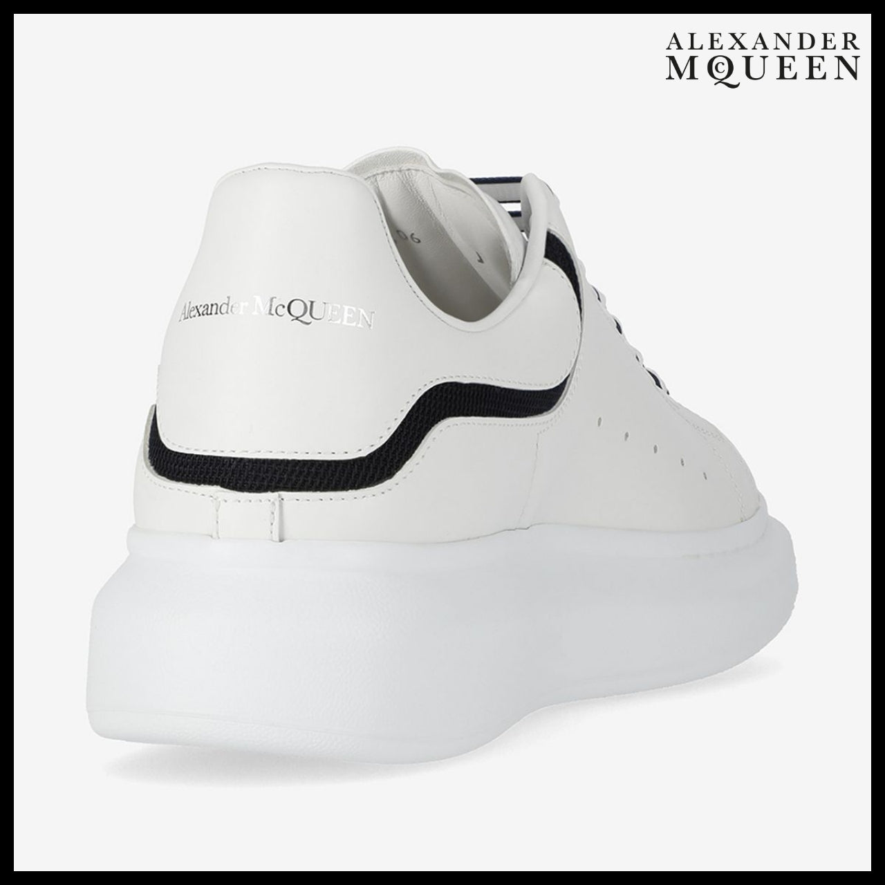 【Alexander Mcqueen】Oversole Sneakers in White/Navy