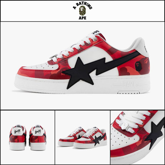 【A BATHING APE】Bape Star OS Red Sneakers