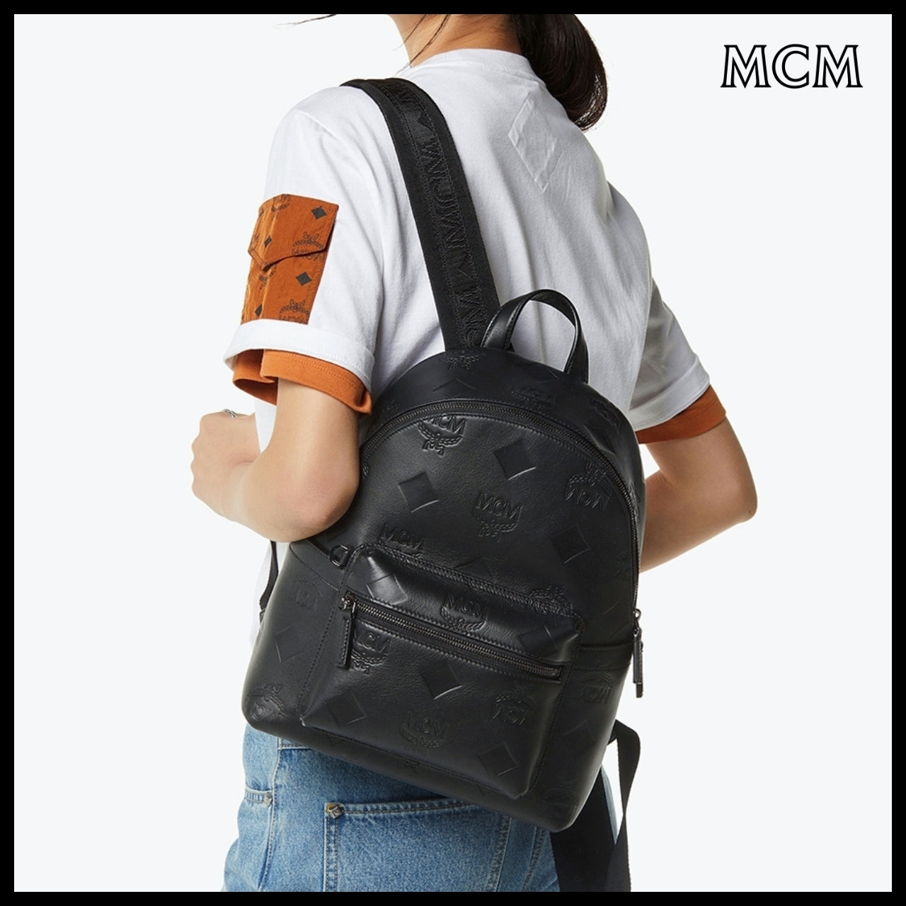 【MCM】Stark maxi monogram leather backpack
