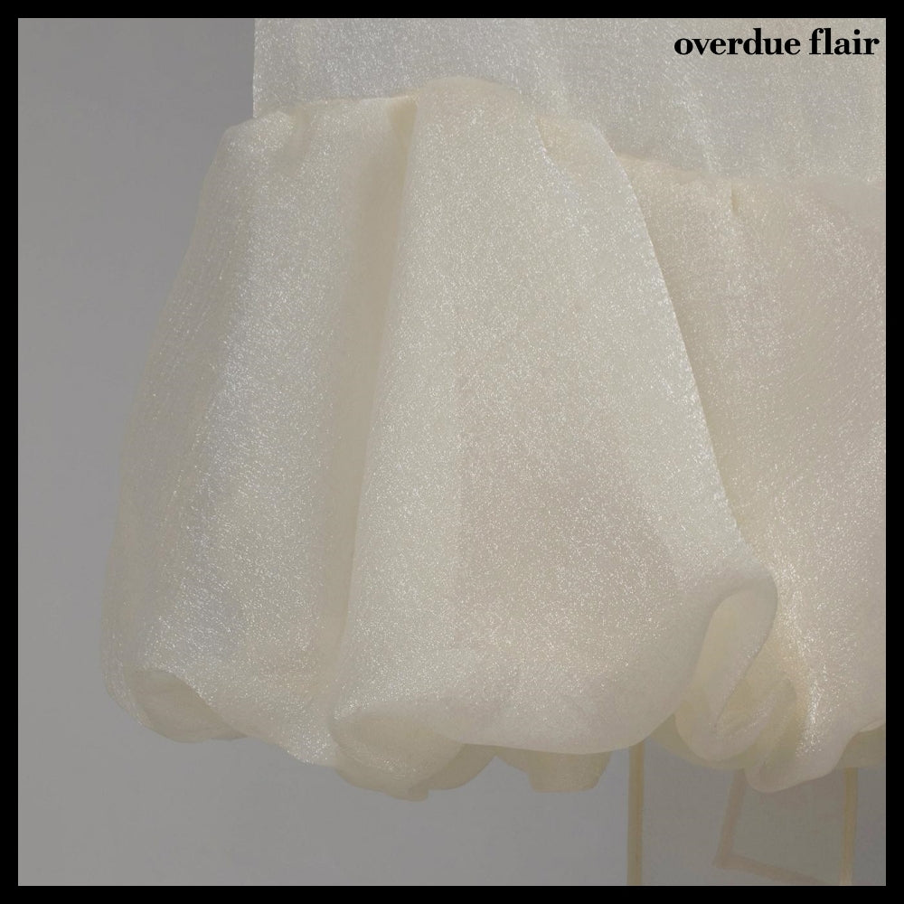 【OVERDUE FLAIR】ORGANZA BALLOON MINI DRESS 2colors