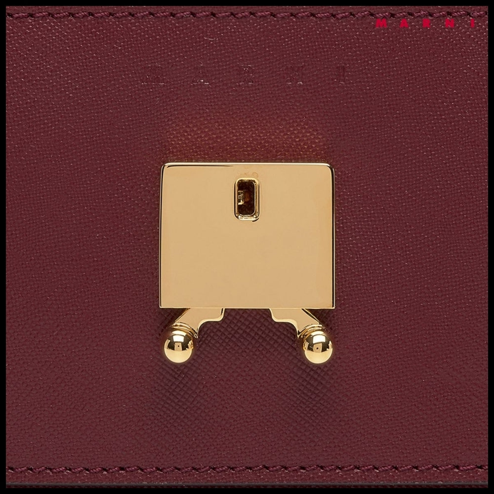 【MARNI】Mini Saffiano Leather Trunk Shoulder Bag