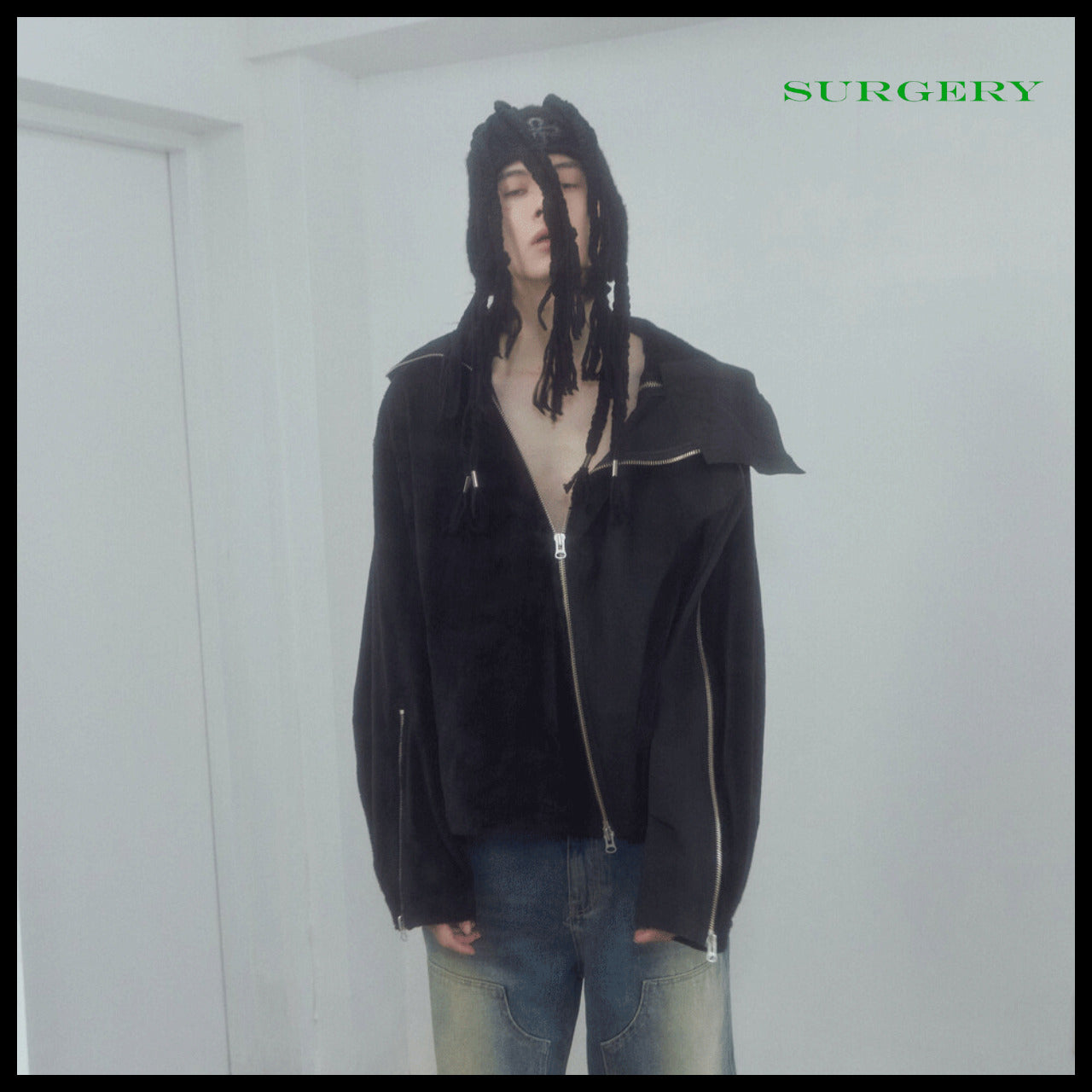 【Surgery】Cross Zip Fleece Jacket 2 Colors