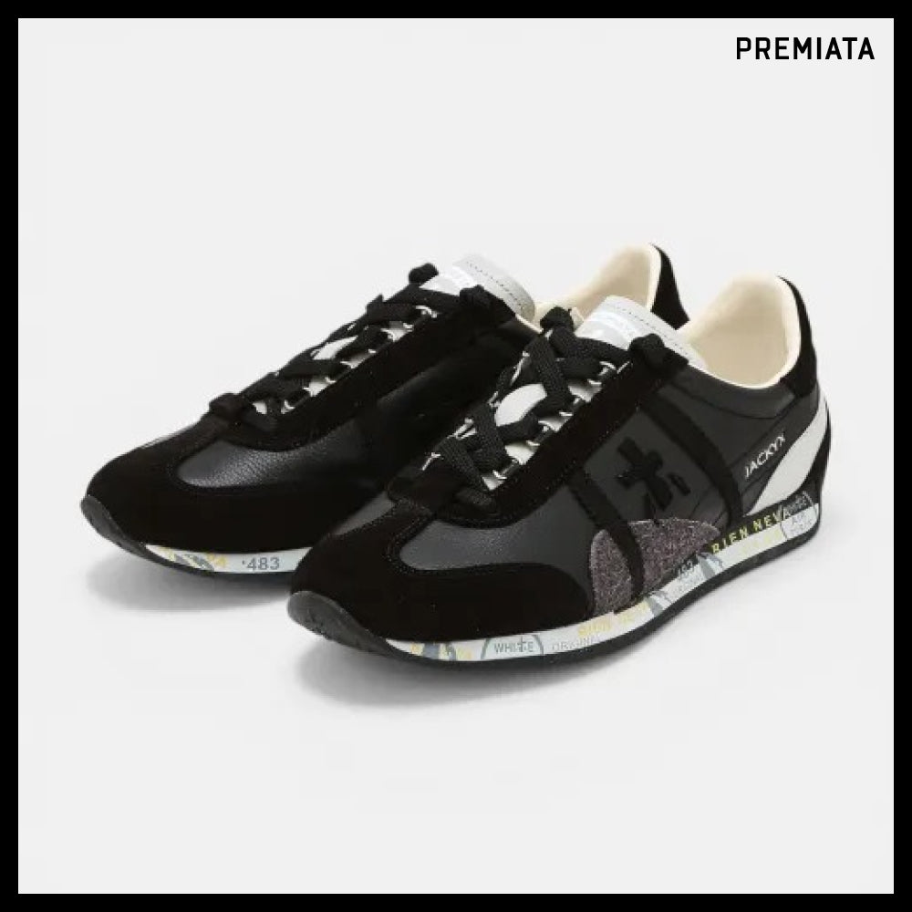 【PREMIATA】26SS JACKYX Black Logo Patch Cow Leather Mens