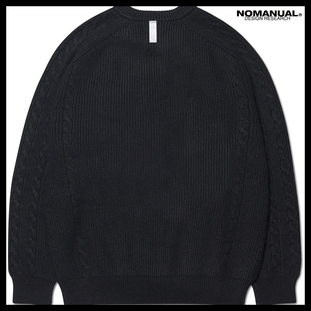 【NOMANUAL】Anomaly Knit Zip-Up Black