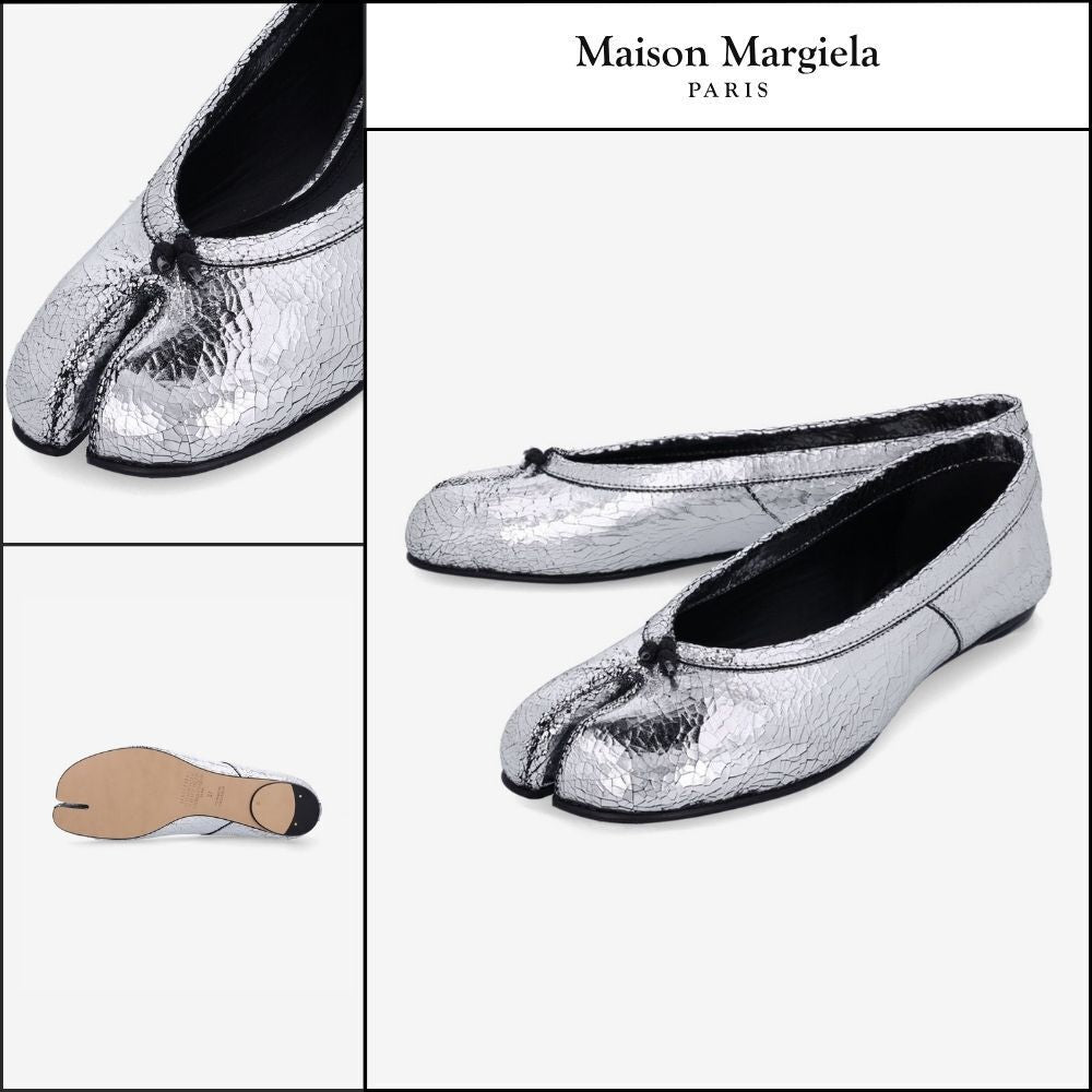 【Maison Margiela】New Tabi Ballerina Flat Shoes - Silver
