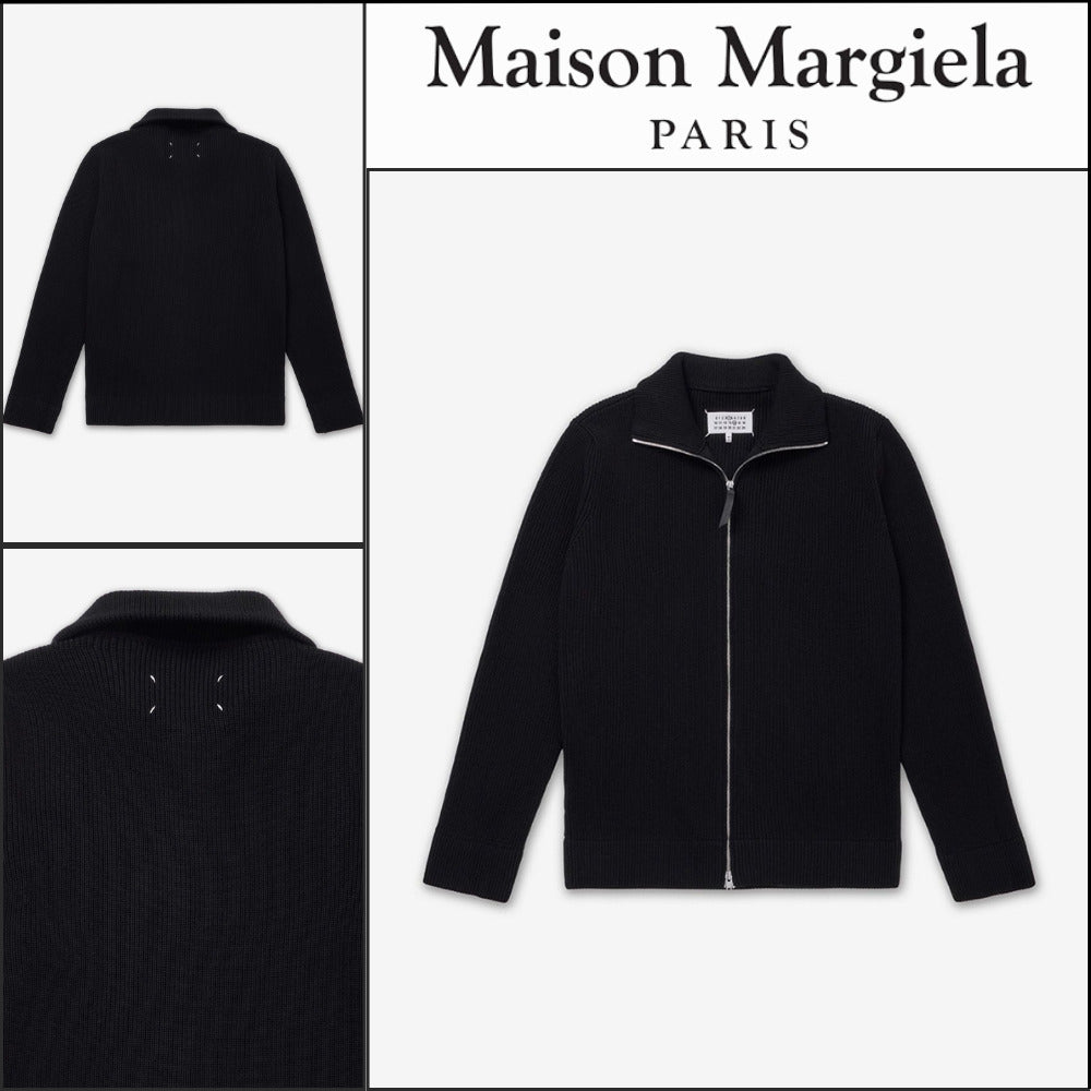 【Maison Margiela】Full Zip Stitch Cardigan Black