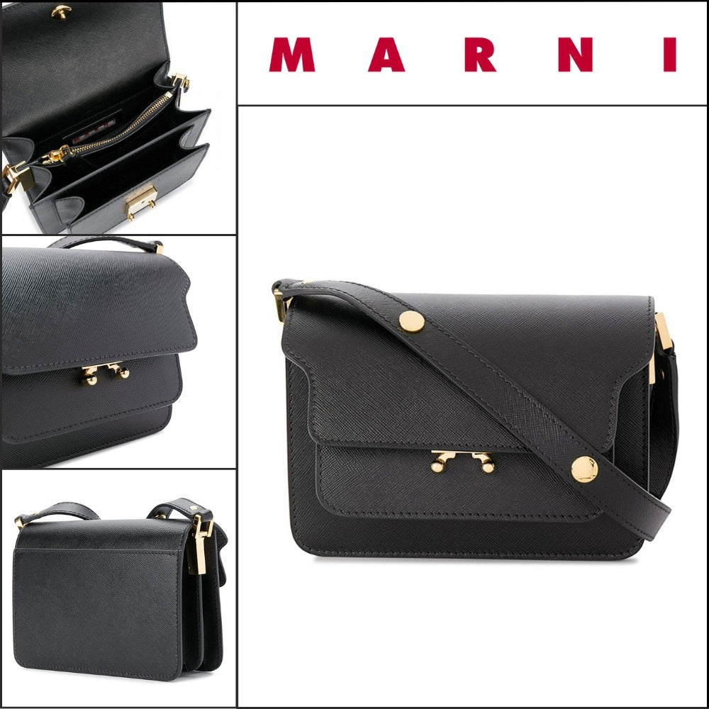 【MARNI】Trunk Mini Crossbody Bag - Black