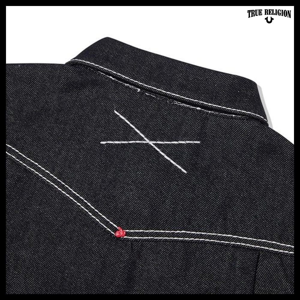 【TRUE RELIGION x KIRSH】Stitch Point Denim Crop Jacket