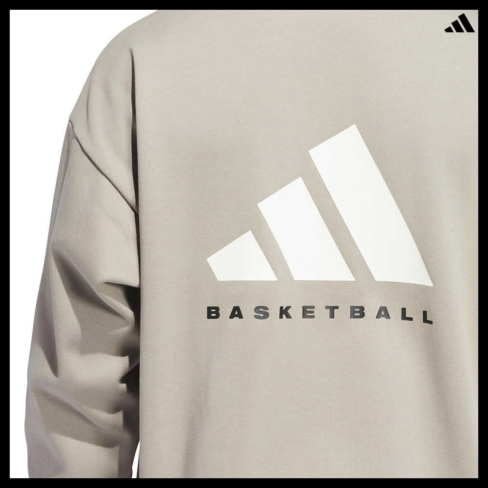 【ADIDAS】 Basketball Fleece Hoodie Putty Beige