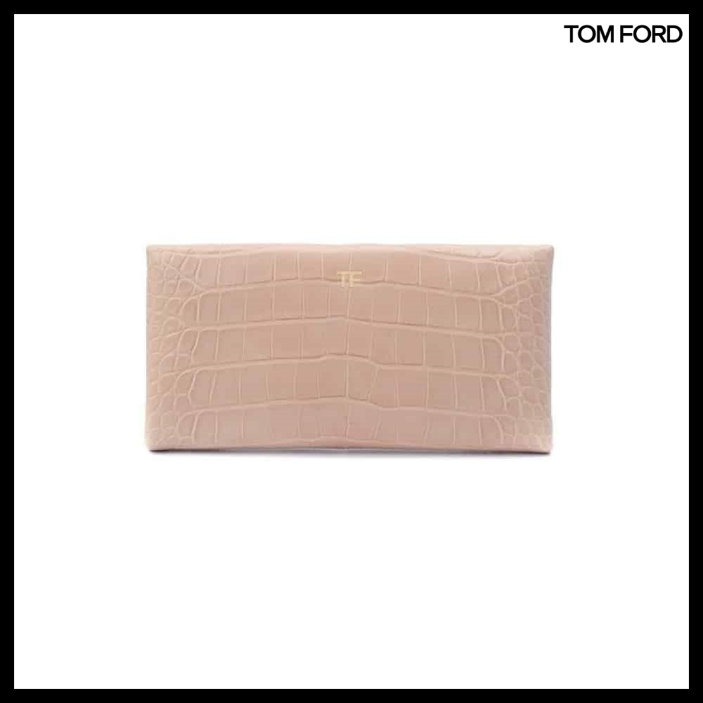 【TOM FORD】CROCODILE PINK DUST CLUTCH