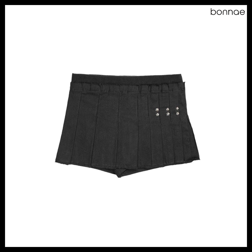 【BONNAE】Star Rivet Pleated Skort 2Colors