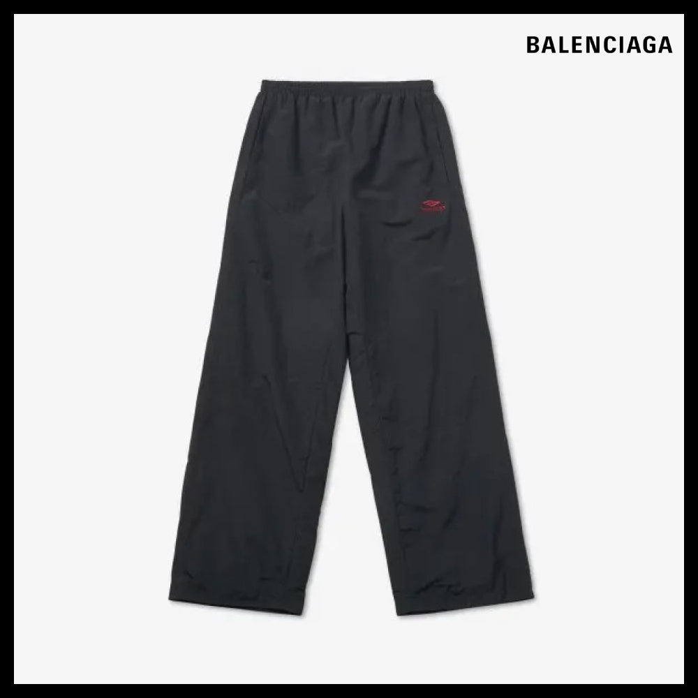 【BALENCIAGA】Logo Detail Nylon Track Pants Black