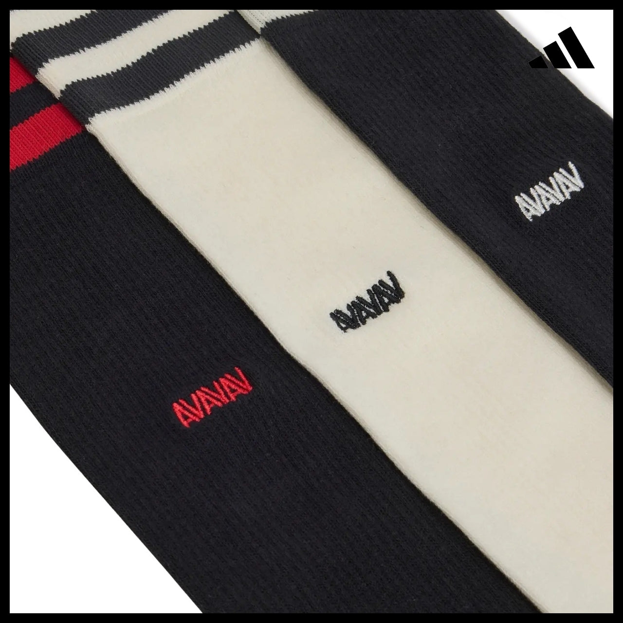 【AVAVAV x ADIDAS】 Knee Socks 3 Pack Collaboration Fashion