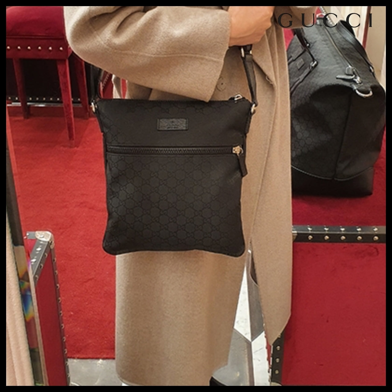 【GUCCI 】Micro Shima Medium Crossbody Bag