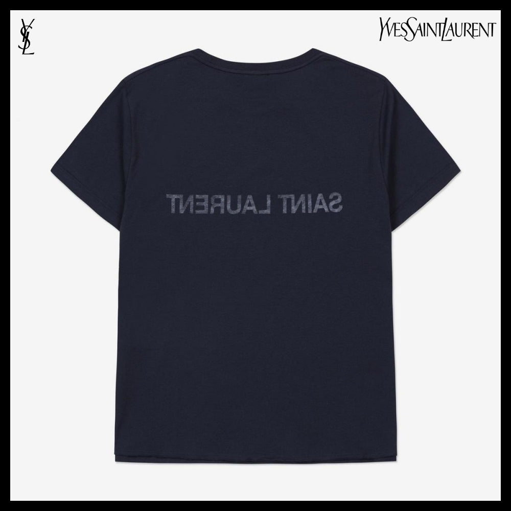 【Saint Laurent】コル・ロンド Tシャツ マリン:ナチュラル