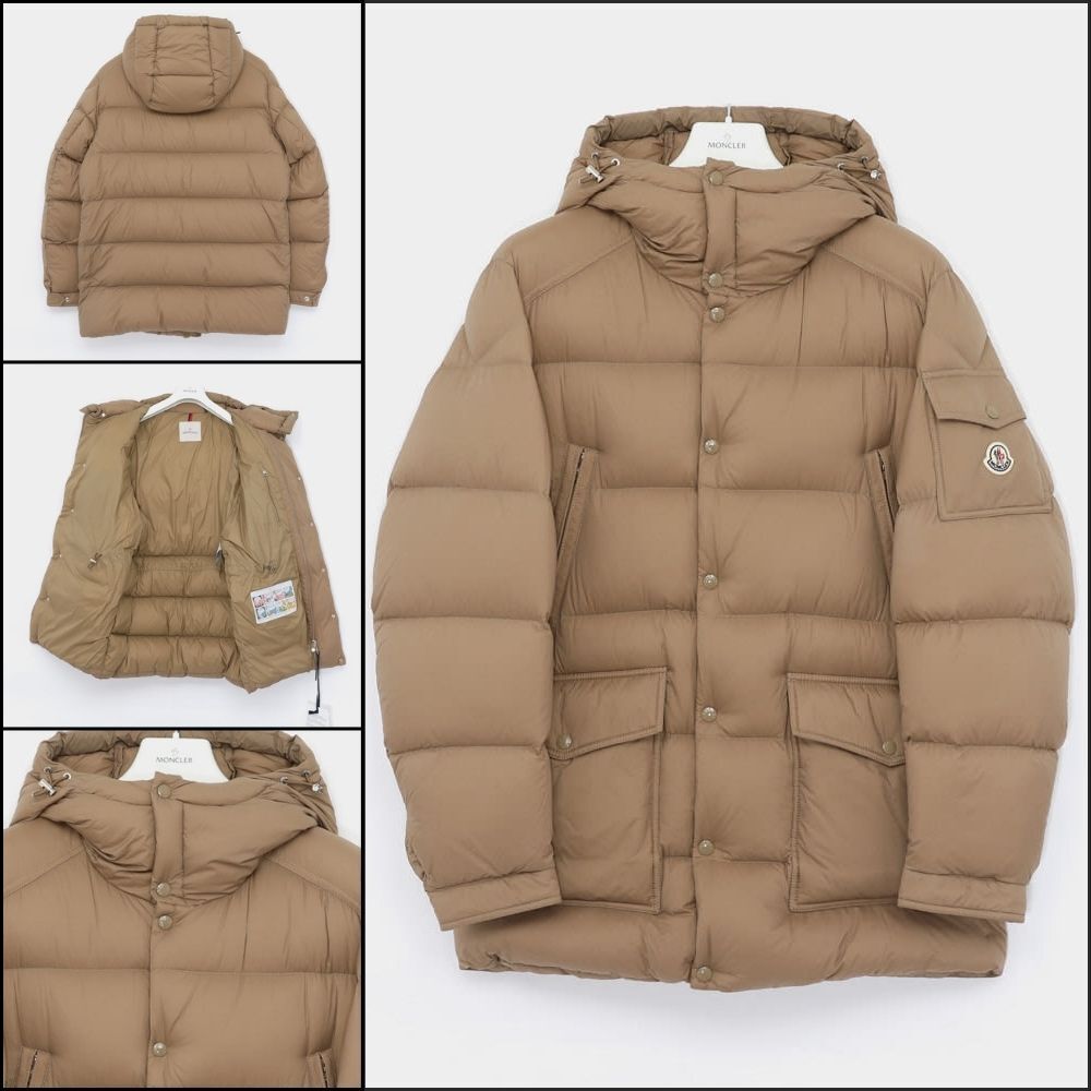 【MONCLER】Patch logo hooded padded jacket