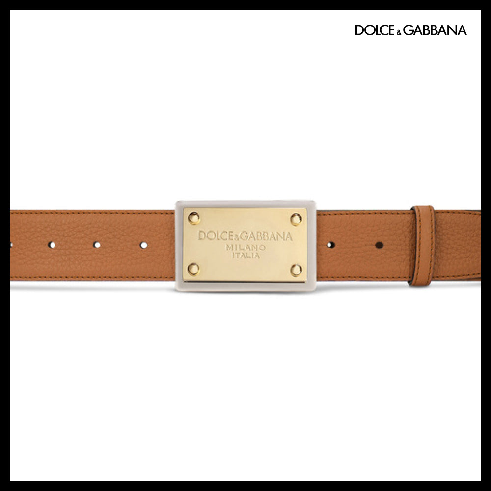 【Dolce & Gabbana】GRAINY CALFSKIN BELT