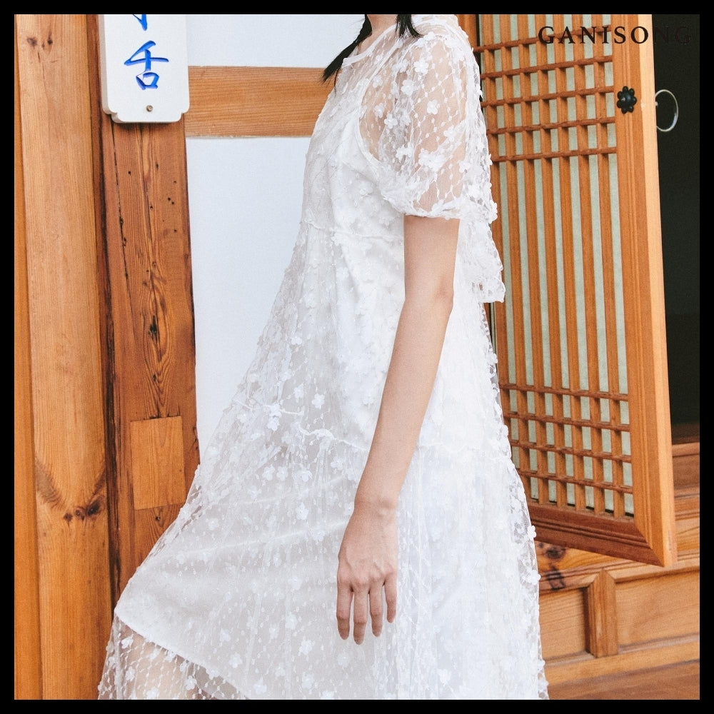 【GANISONG】Bridal Twinkle Fairy Dress White