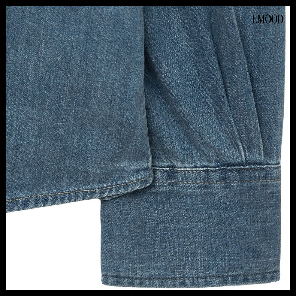 【LMOOD】Terry Denim Shirt 2 Colors