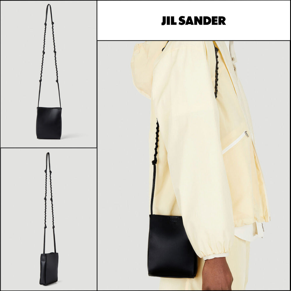 【Jil Sander】Rivets Tangled Small Crossbody Bag Black