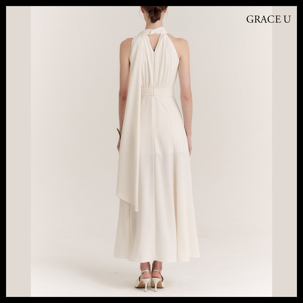 【GRACE U】Isabel Halter-Neck One-Piece 3 Colors