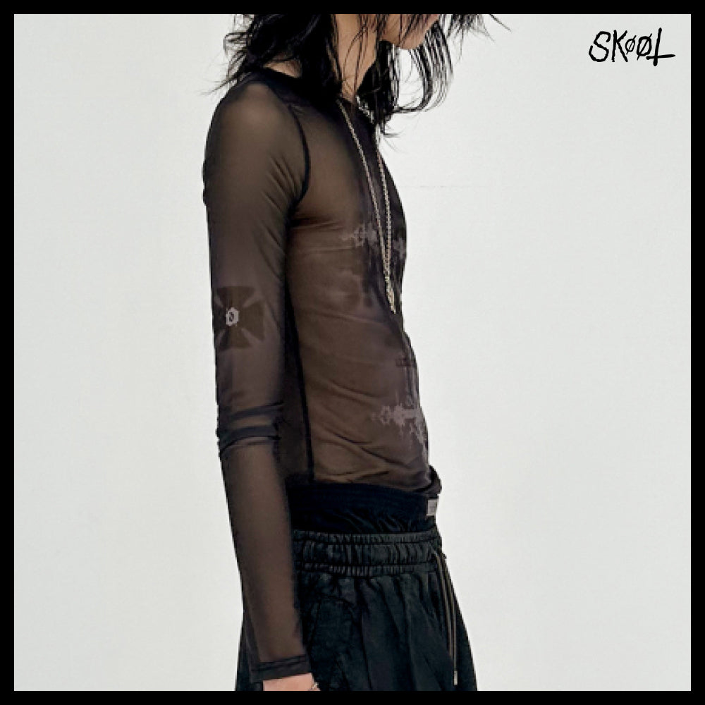 【SKOOT】Facade Mesh Shirt