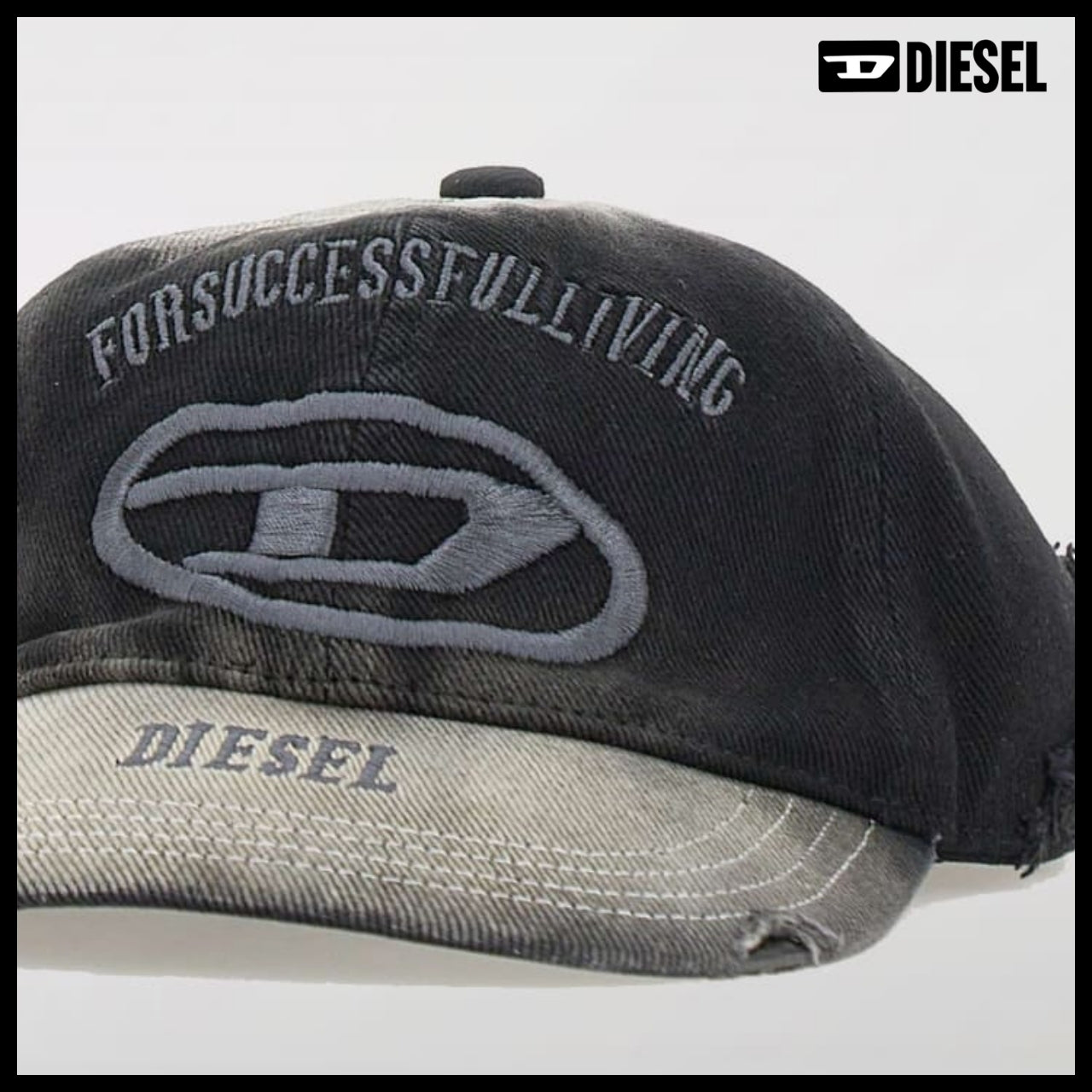 【DIESEL】C-OLTON-BLACK-D Baseball Cap