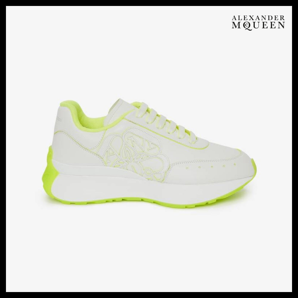 【Alexander Mcqueen】Women’s Sprint Runner White AcidYellow