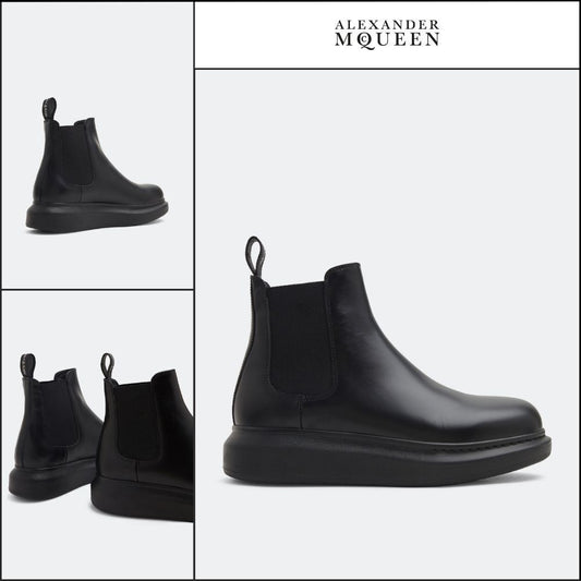 【Alexander Mcqueen】Hybrid Chelsea Boots in All Black