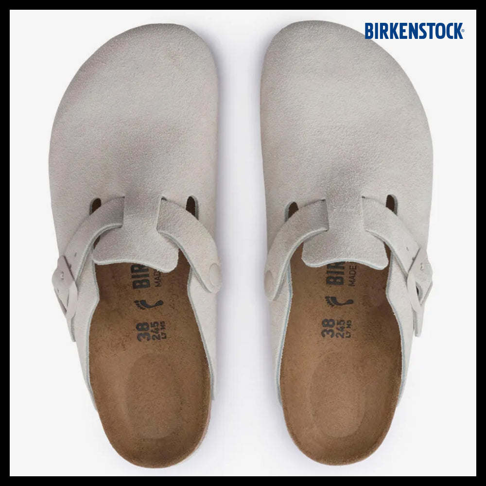 【BIRKENSTOCK】BOSTON SUEDE LEATHER ANTIC WHITE REGULAR