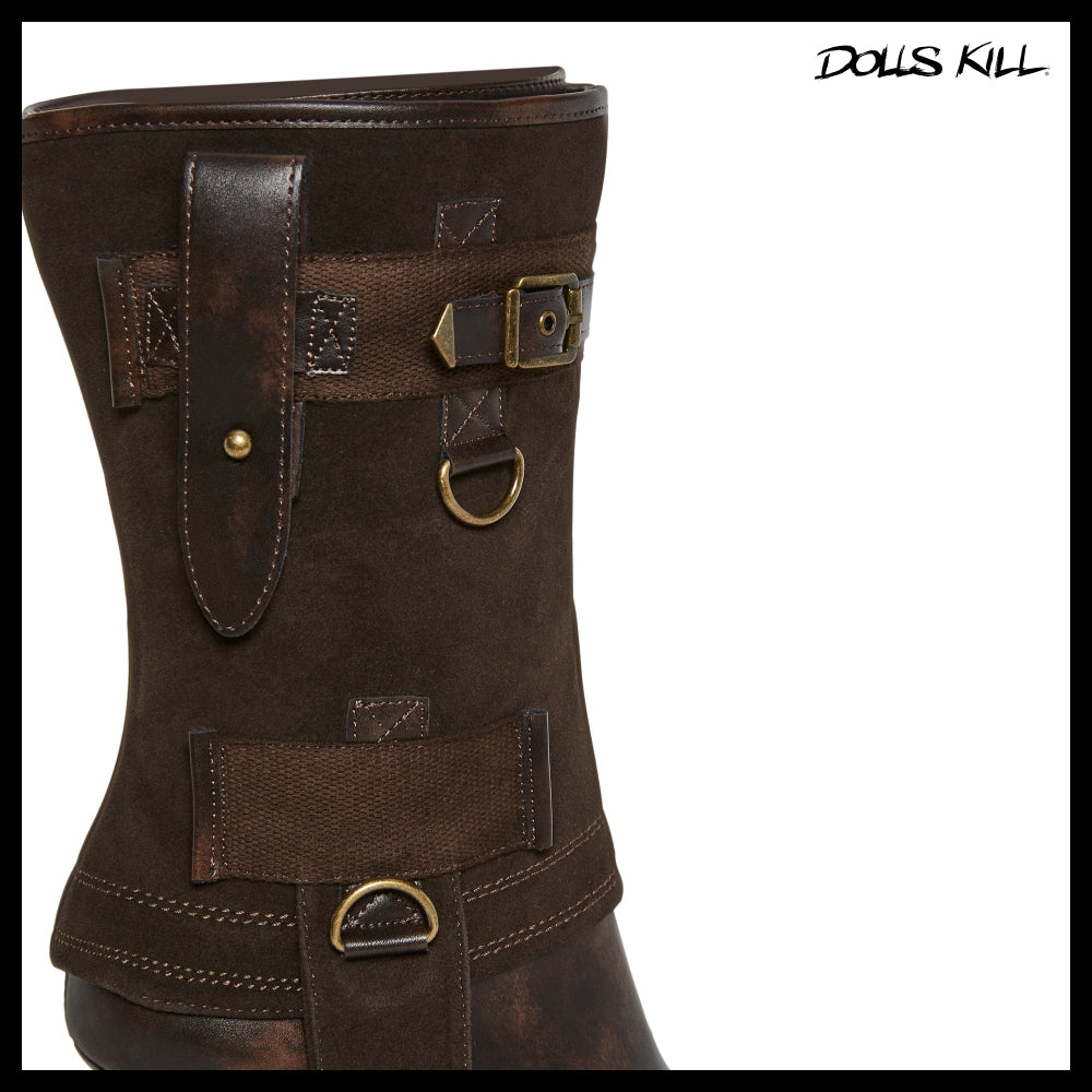 ◆DOLLS KILL◆DARKER WAVS Ego Two Piece Heeled Boots