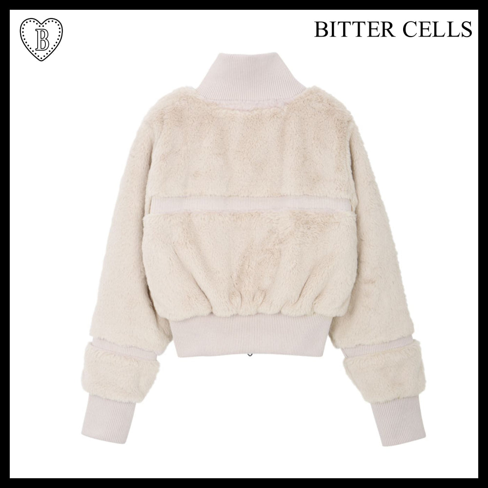 【BITTER CELLS】PUPPY CROP JACKET CREAM