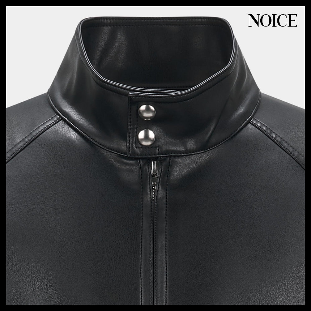 【NOICE】HARRIN ENGLISH FAUX LEATHER BLOUSON 2Colors